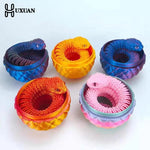 décoration intérieure serpent multicolore réaliste œuf inclusion 30 cm 8.5 cm