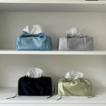 Sac mouchoirs moderne élégant satiné bleu gris noir vert blanc