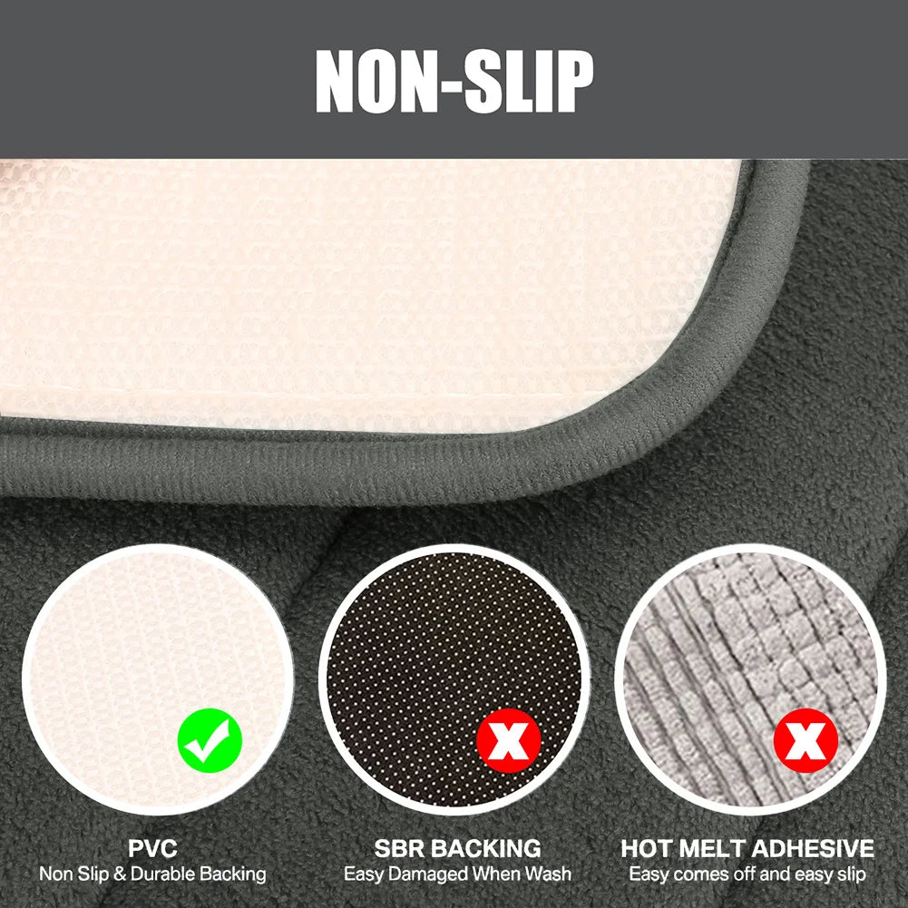 tapis bain mousse mémoire forme moderne rayures horizontales absorbant antidérapant lavable machine extra doux