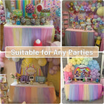 jupe table rose vert pastel bleu pastel rayures horizontales velcro festive
