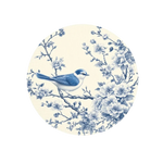 placemat classique floral oiseaux vert beige rose blanc 35cm 35cm