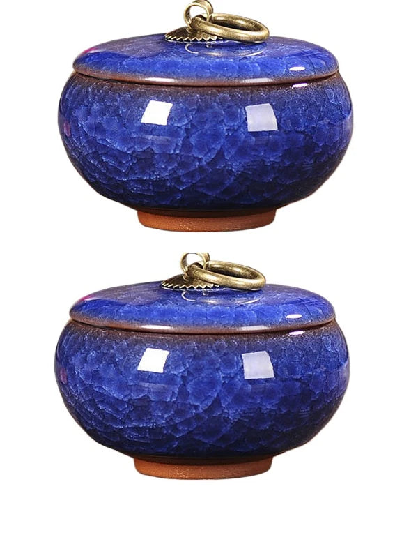 pots thé céramique texture craquelée anneau doré couvercle classique vert bleu rose marron clair