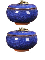 pots thé céramique texture craquelée anneau doré couvercle classique vert bleu rose marron clair