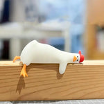 décoration oiseau canard blanc orange moderne adhésif chambre étudiant étagère