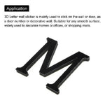 lettre alphabet 3d noir autocollant mural acrylique miroir décoration maison chambre fête murale