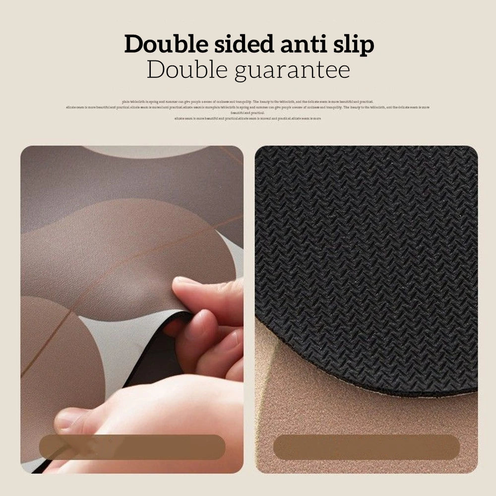 tapis salle bain noir blanc rayures ondulées moderne antidérapant rapide respectueux environnement adhésif