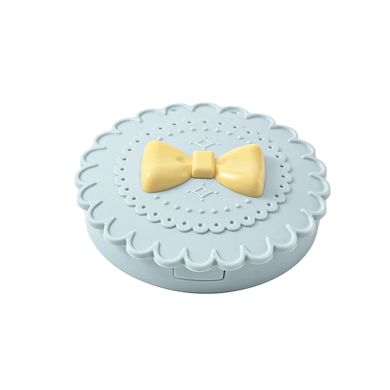 organisateur pinceaux cils artificiels dentelle élégant rose blanc bleu clair portable maquillage cosmétiquesABS