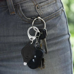lampe poche portable mini led porte cle usb noir bouton pression