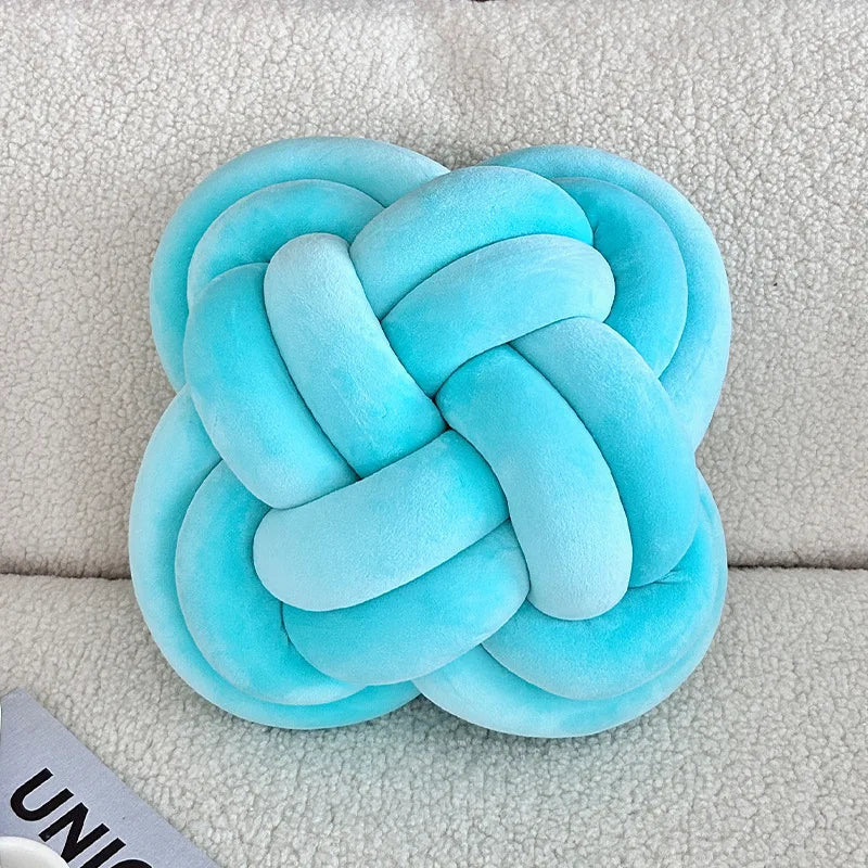 coussin noué moderne couleur crème blanc gris marron bleu turquoise or