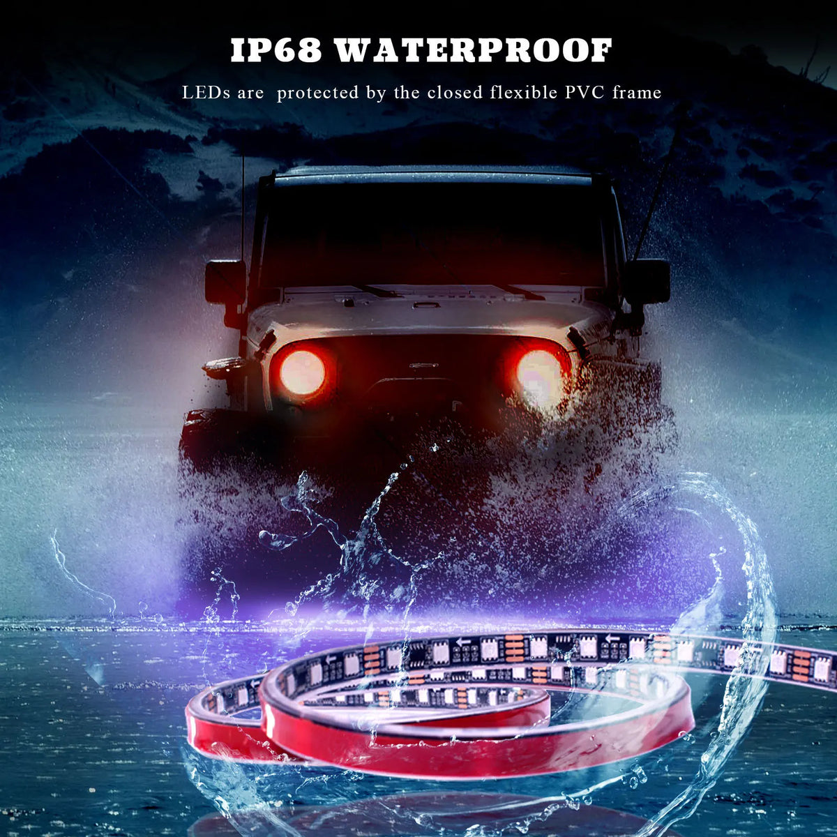 Tube néon LED multicolore pour ambiance auto