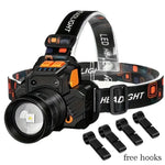 lampe torche noire orange ajustable rechargeable usb sensor mouvement induction switch moderne fonctionnelle