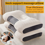coussin cervical blanc gris texture géométrique ergonomique mémoire massage literie corps qualité