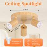 spot led bois grain moderne vis câbles ampoule remplaçable 110v