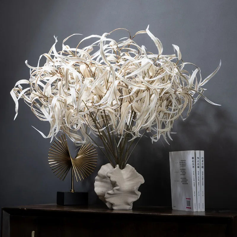 feuilles saule artificielles branches eucalyptus vert beige modernes decoration intérieur naturelle sans entretien longues