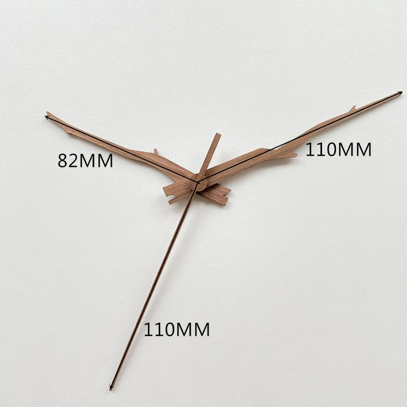 horloge murale aiguille bois moderne marron clair minimaliste quartz remplacement aiguilles montre
