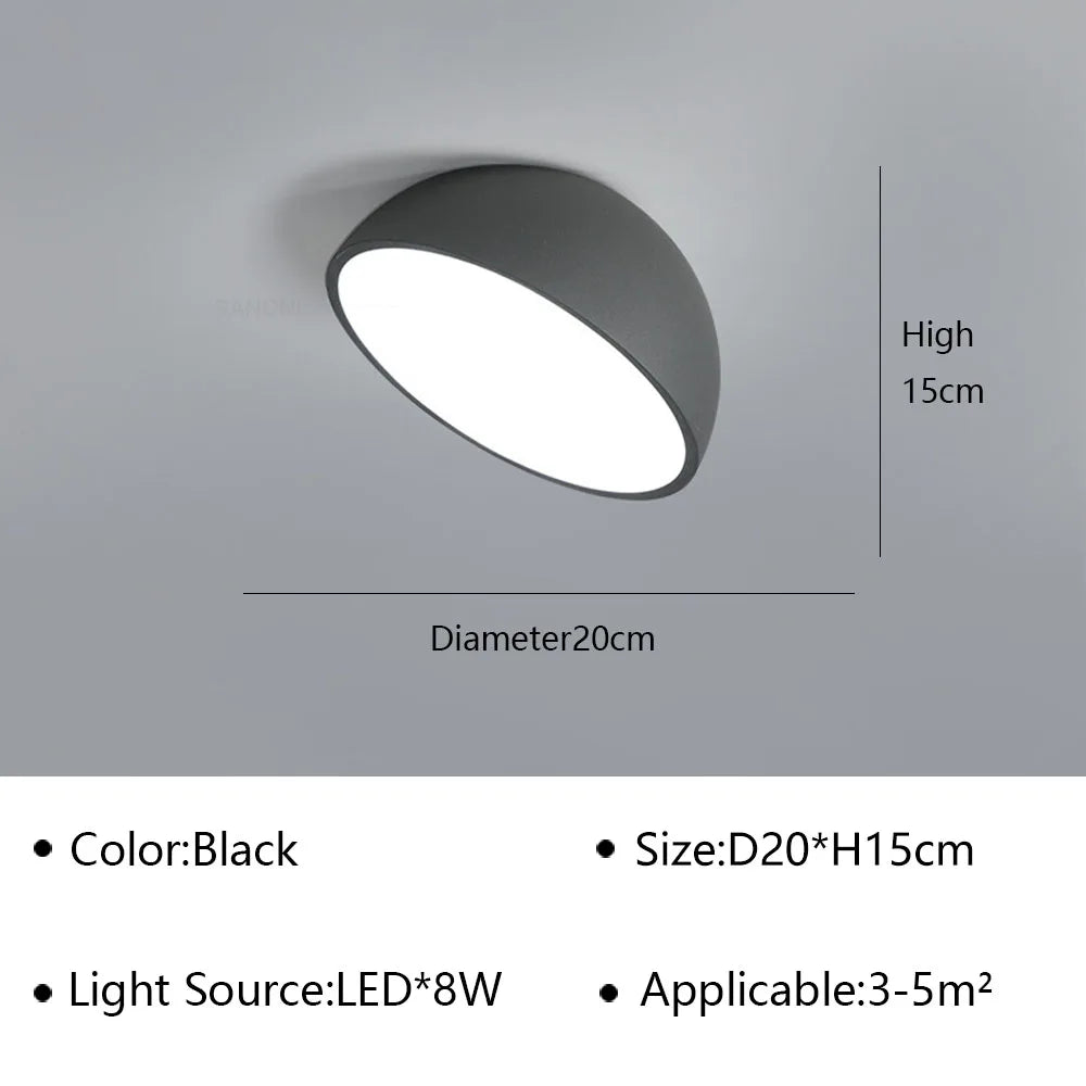 Lampes plafonnier LED modernes aluminium blanc gris clair éclairage minimaliste chambre salon