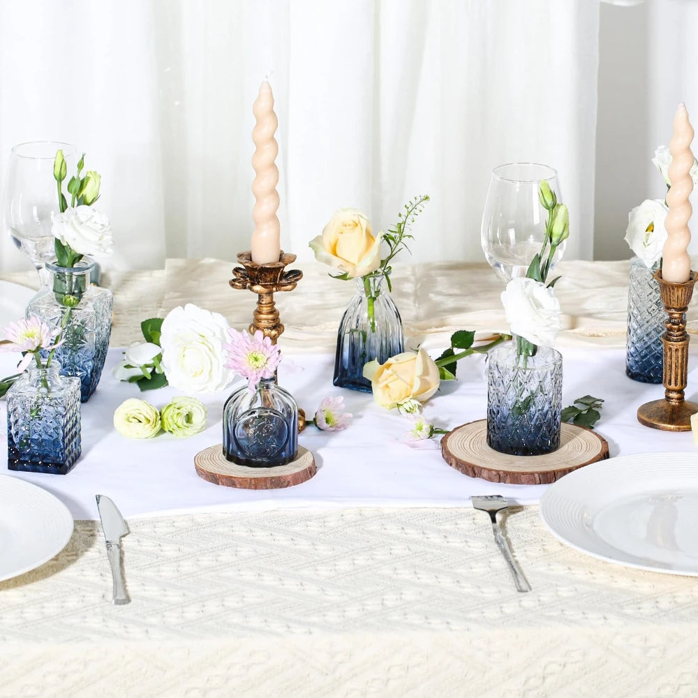 vases verre transparents ombre vintage vert marron bleu rose élégants décoration fleurs
