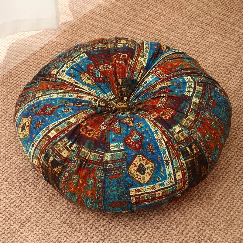 coussin ethnique motif floral géométrique bleu rouge vert beige coussin siège coussin dossier polyester