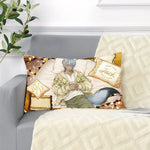 housse coussin imprimé anime personnages bleu blanc moderne double face