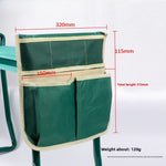 tabouret jardin pliable chaise extérieure coussin assise mousse sacoche outils vert foncé clair