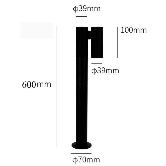 lampe led extérieure moderne noire ip65 waterproof 2492000lm base solide aluminium