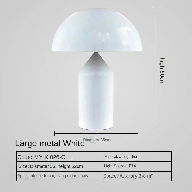lampe table moderne métal doré forme champignon luxe éclairage intérieur maison