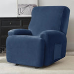 housse canapé fauteuil relax velours doux gris jaune rose bleu moderne extensible