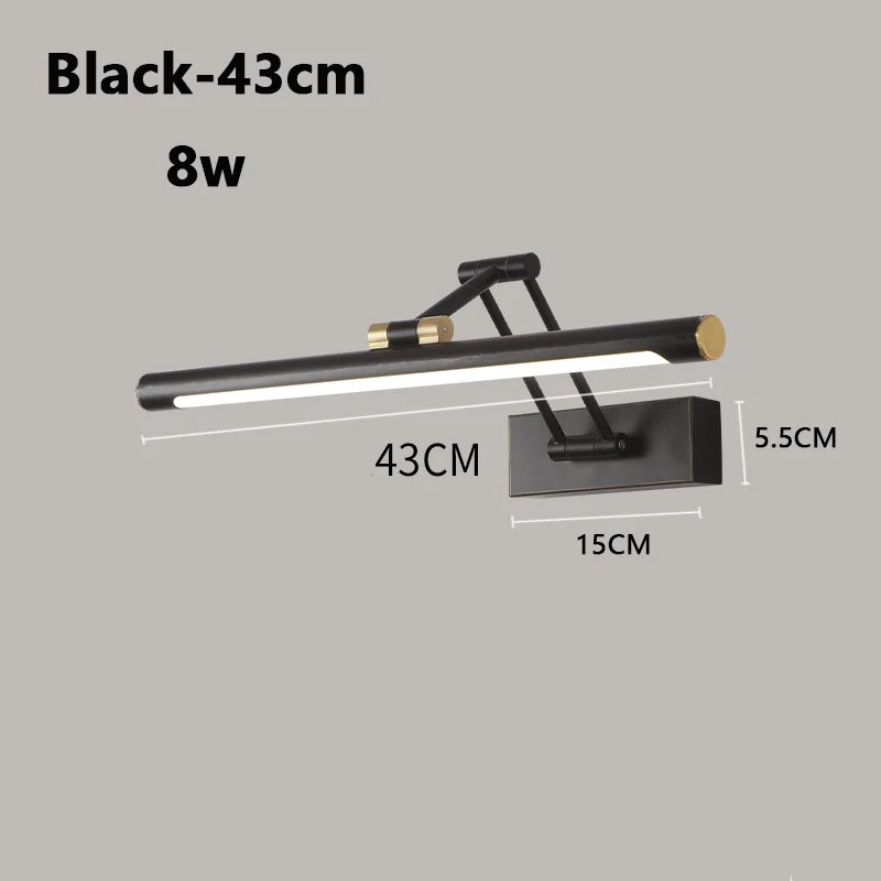 lampe maquillage moderne applique murale led blanc noir fixe chambre salon