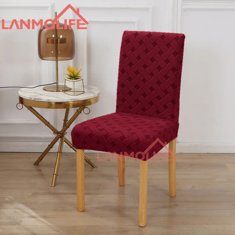 housse chaise tissée polyester coton moderne adhésif gris bleu marine noir bordeaux marron beige