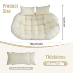 coussin suspendu gris quilted moderne imperméable anti uv doux respirant 150x100cm