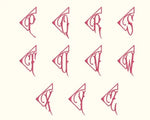 Set de deux serviettes lin monogramme pour mariage