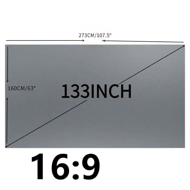 rideau projecteur gris moderne verre velcro portable hd 60 133 pouces