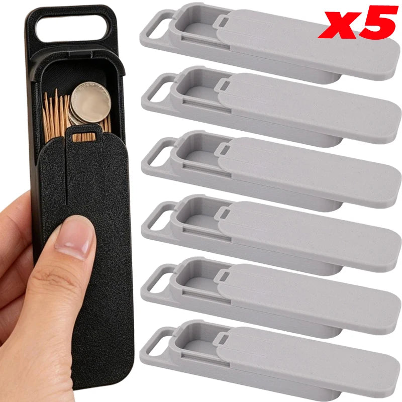boîtes rangement noir gris clips organisation cosmétique bijoux outils porte monnaie contemporain pratique