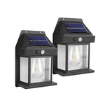 lampe solaire murale noire led transparente moderne capteur mouvement panneau solaire
