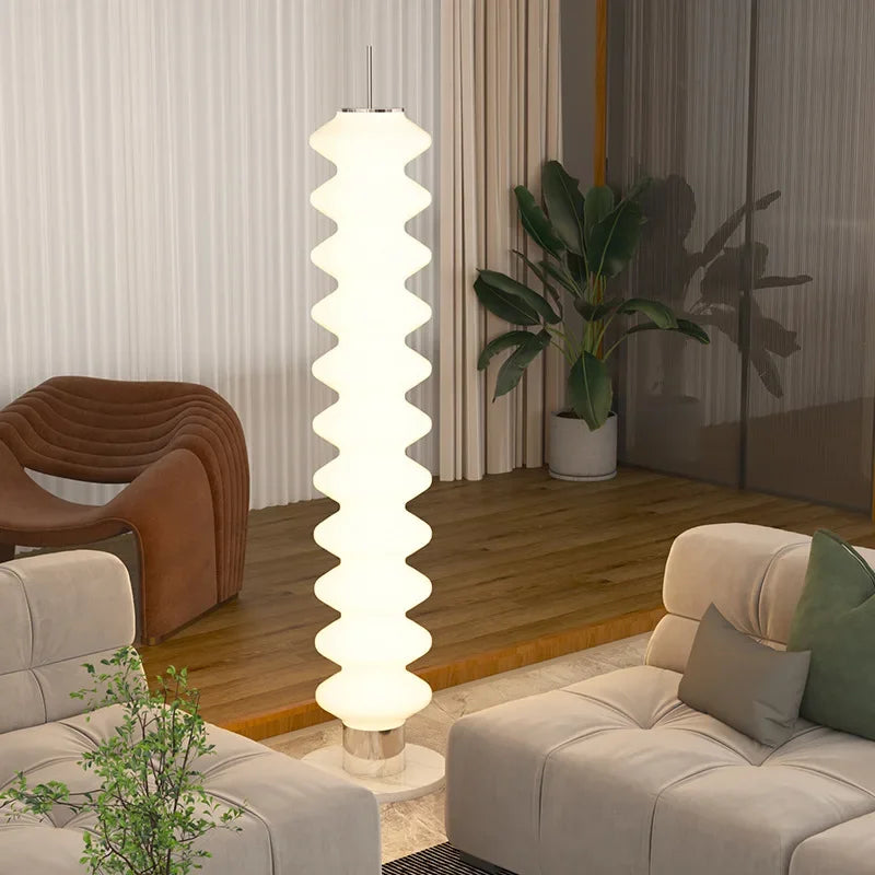 lampe sol moderne blanc rayures horizontales 220V 10~15 sources lumineuses