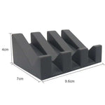 support savon silicone noir grooves moderne salle bains drainage auto savon