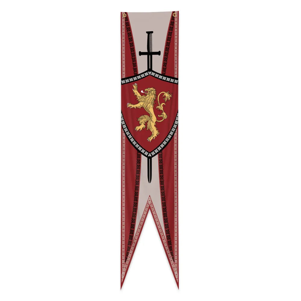 bannière médievale dragon lion griffon lannister st include oc el doré oc eyelets goth