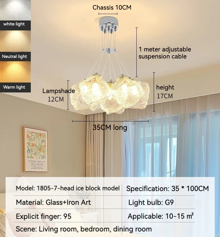 suspension lumineuse led verre dépoli moderne transparent reflets dorés 4500k 3000k 6000k