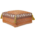 coussin carré coton géométrique tassel opaque ethnique boho chic beige noir rouge blanc