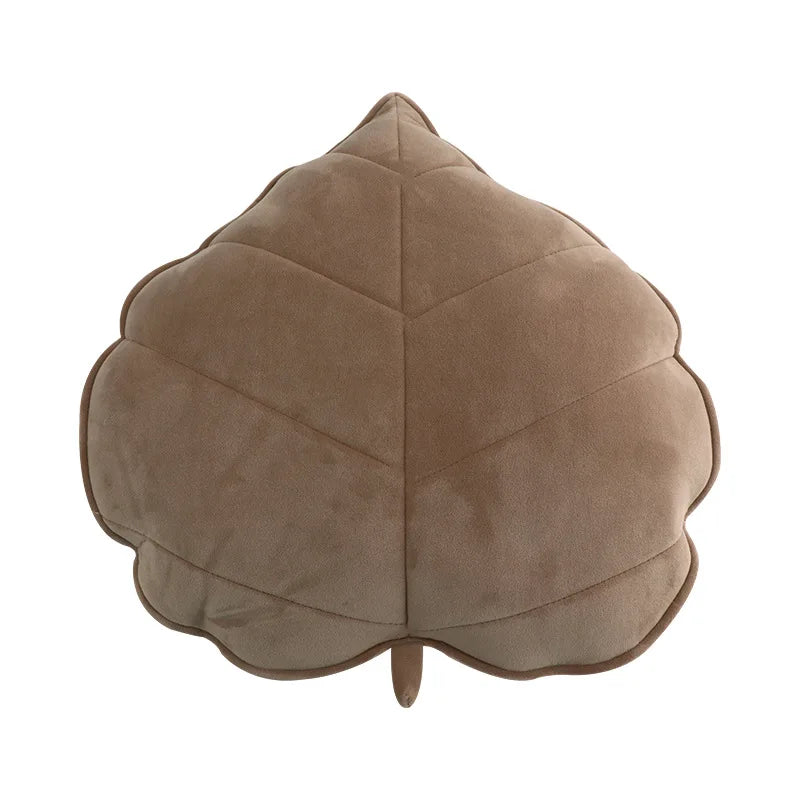 coussin rond imprimé feuilles velours amovible lavable moderne adultes multicolore