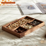 boîte rangement multi compartiments marron foncé moderne stylos télécommandes clés pistaches noix cajou