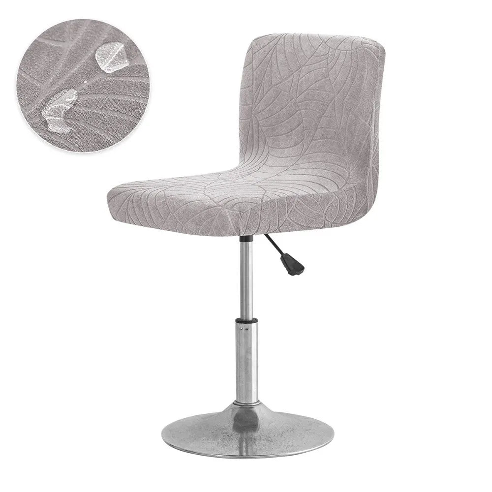 chaise moderne extérieure imprimé feuilles beige vert bleu marine grisversible régulateur hauteurhôtel accueilhoussablepolyesterelasticextensible