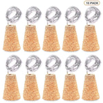 décoration festive guirlande lumineuse bois cordon marron clair conique simple rustique 10pcs