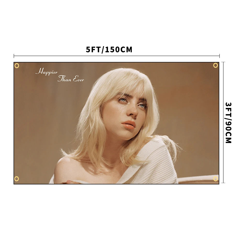 tapisserie moderne portrait homme cheveux blond pull blanc tapisserie accrochée beige clair