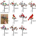 sculpture jardin moderne motifs fleurs insectes stylisés rouge noir vert blancextérieur decoration amusante fait