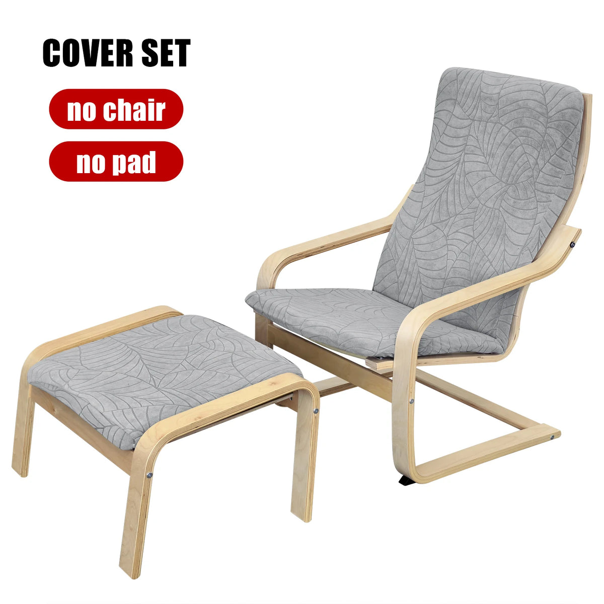 housses chaise coussin repose pieds vert pastel imprimé feuilles moderne polyester extensiblesextérieur mariage banquet