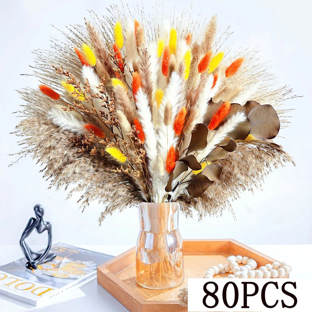 bouquet fleurs séchées automne orange naturel rustique décoration maison anniversaire mariage festive