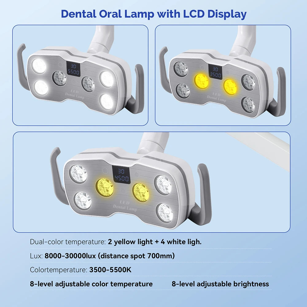 lampe dentaire led gris noir écran lcd moderne interrupteur infrarouge cache décoratif poignée mouvement