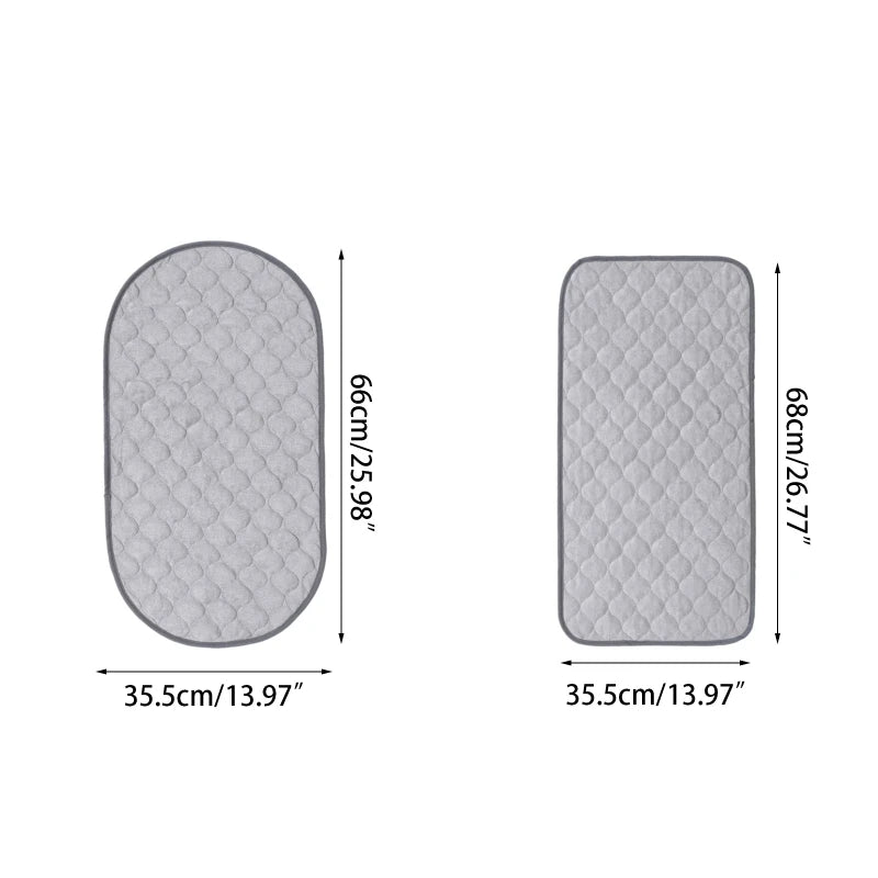 tapis bébé imperméable réutilisable doublure bambou gris quilté moderne portable mois