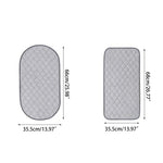 tapis bébé imperméable réutilisable doublure bambou gris quilté moderne portable mois